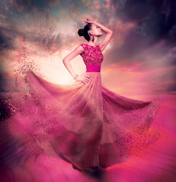 bigstock Dancing Fashion Woman wearing 44281687 rózsa 345px v2